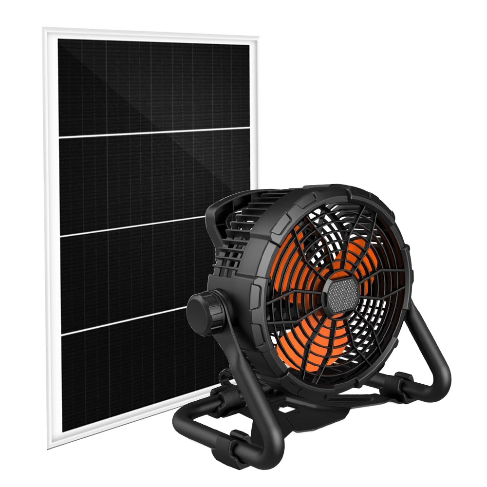 Вентилятор пола солнечного перезаряжаемые вентилятора стойки электрический с ночным светом и ДК приемной панели
